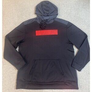 Boston Red Sox MLB Baseball Performance Pullover Hoodie Dual Tone Black Grey 2XL